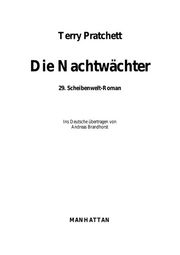 Pu lai qi (Pratchett, Terry): Der Nachtwa chter (German language, 2003, Manhattan)